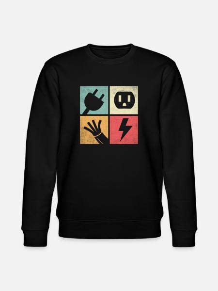 Connectors & Pastel Flashes - Stanley/Stella CHANGER Unisex Organic Sweatshirt - black