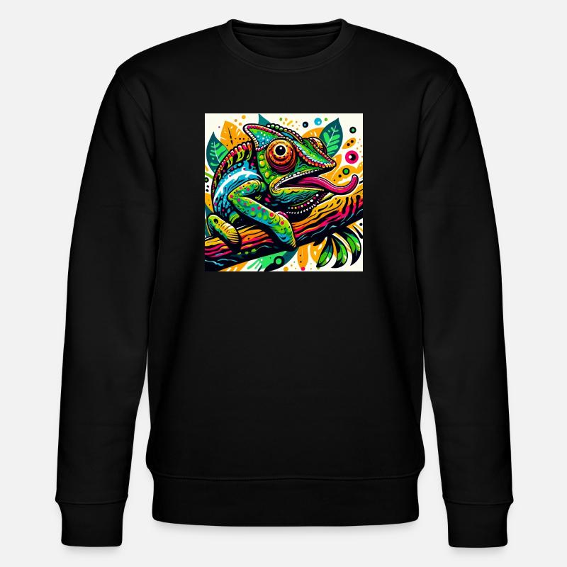 Chamäleon - Stanley/Stella Unisex Bio-Sweatshirt CHANGER  - Schwarz