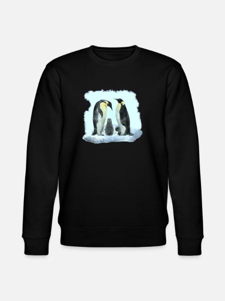 pinguinfamilie, süße vögel - Stanley/Stella Unisex Bio-Sweatshirt CHANGER  - Schwarz