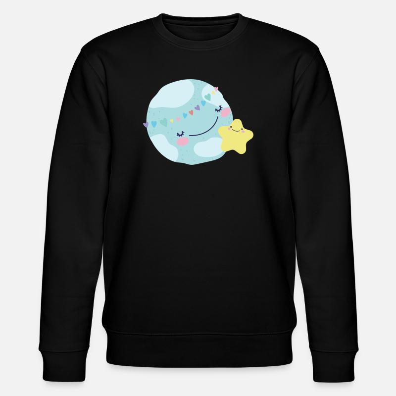 Pastel Planète Coeurs - Sweat bio CHANGER Stanley/Stella Unisexe - noir