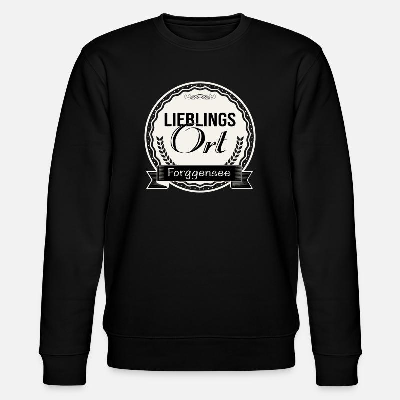 Lieblingsort Forggensee - Stanley/Stella Unisex Bio-Sweatshirt CHANGER  - Schwarz