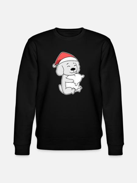 Maltese Dog Animal Christmas - Stanley/Stella CHANGER Unisex Organic Sweatshirt - black
