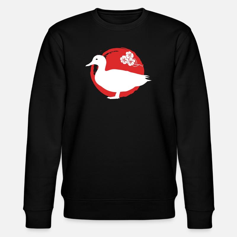 Ente Silhouette Japanisch - Stanley/Stella Unisex Bio-Sweatshirt CHANGER  - Schwarz
