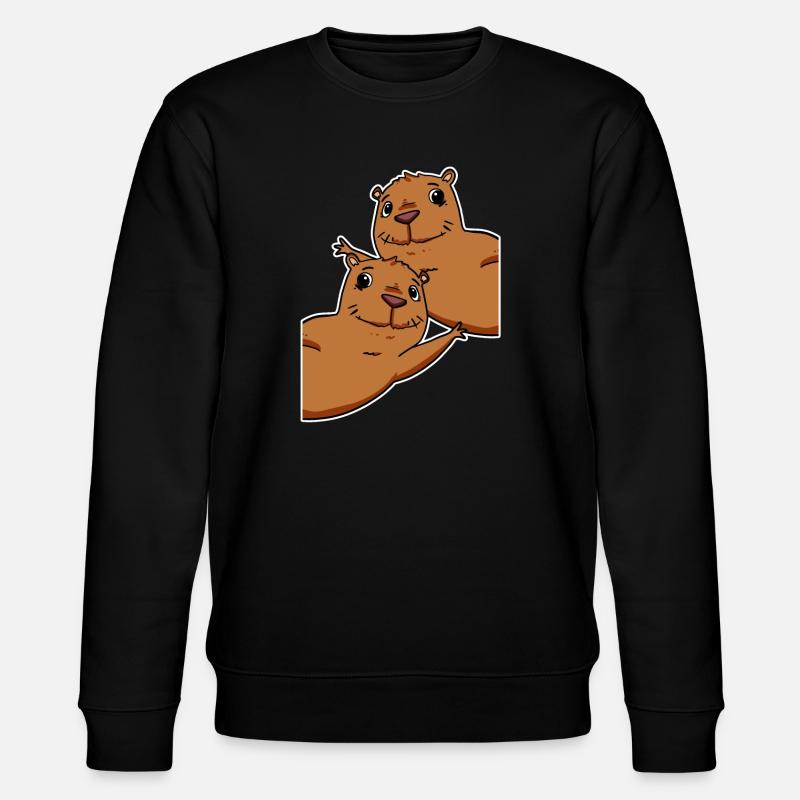 Capybara Wasserschwein - Stanley/Stella CHANGER Unisex Organic Sweatshirt - black