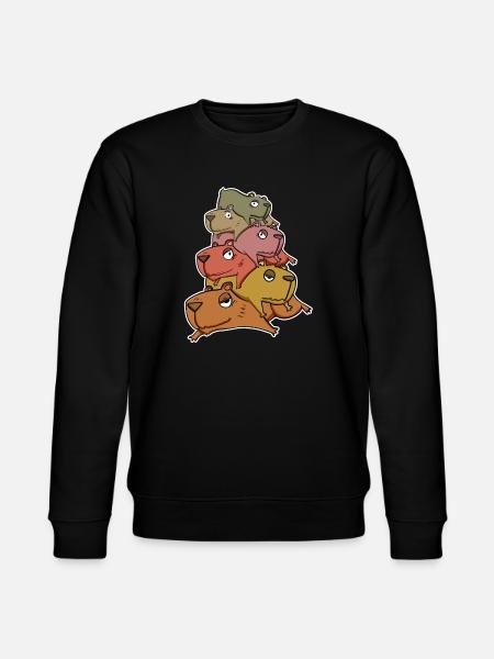 Capybara Pile of Capybara - Stanley/Stella CHANGER Unisex Organic Sweatshirt - black