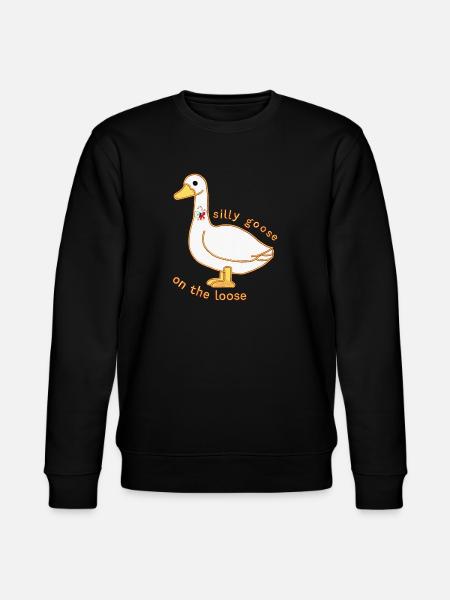 silly goose on the loose - Stanley/Stella CHANGER Unisex Organic Sweatshirt - black