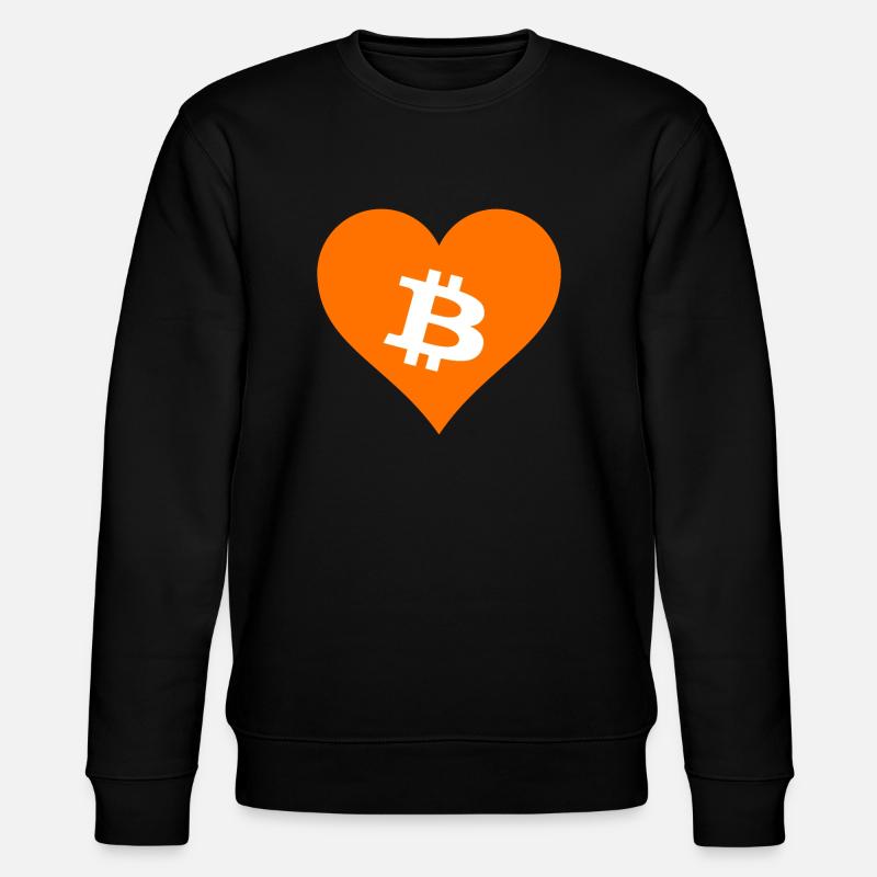 Bitcoin Crypto Cryptocurrency Splash - Stanley/Stella CHANGER Unisex Organic Sweatshirt - black