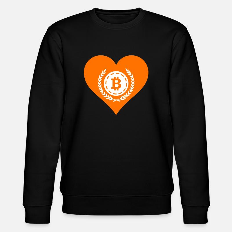 Bitcoin Crypto Cryptocurrency Splash - Stanley/Stella Unisex Bio-Sweatshirt CHANGER  - Schwarz