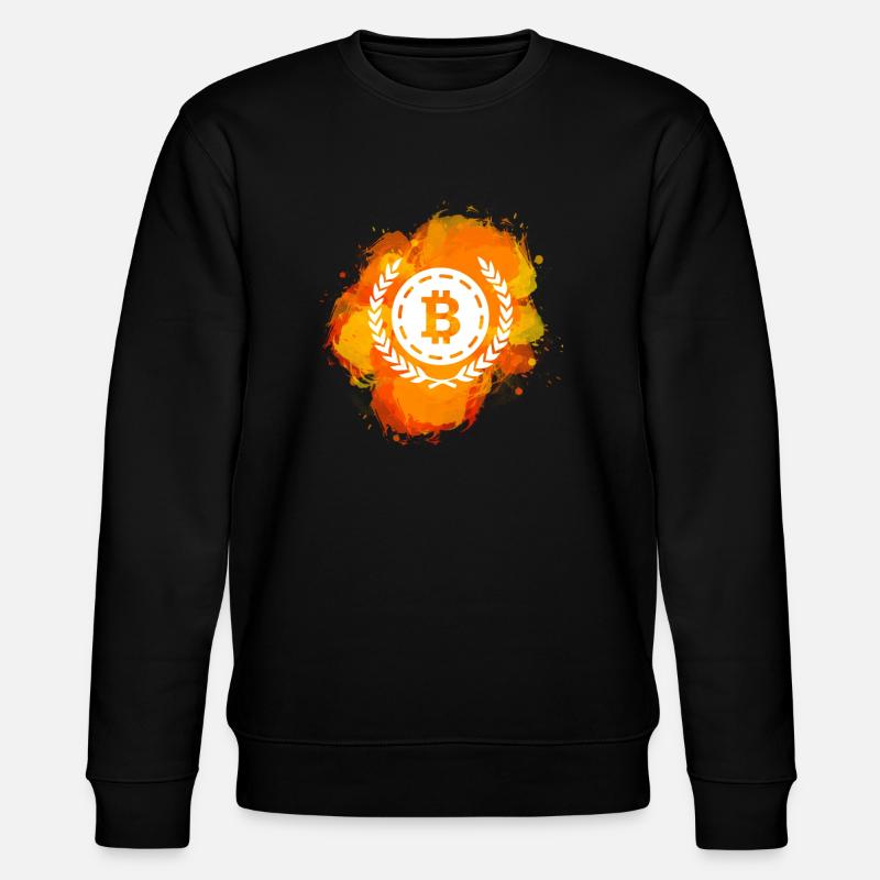 Bitcoin Crypto Cryptocurrency Splash - Stanley/Stella Unisex Bio-Sweatshirt CHANGER  - Schwarz