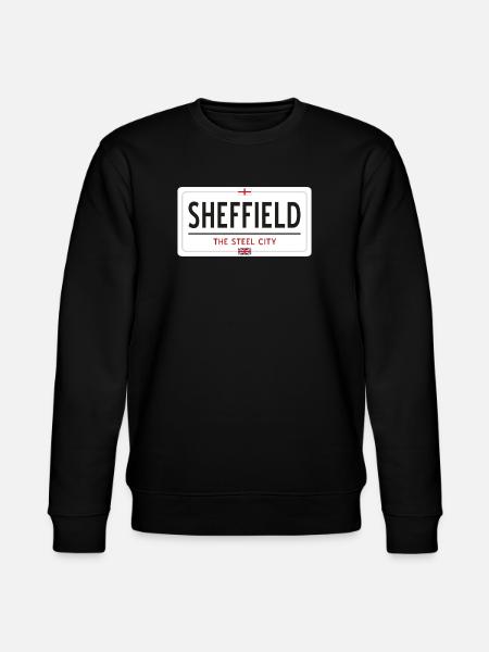 Sheffield town sign - Stanley/Stella CHANGER Unisex Organic Sweatshirt - black