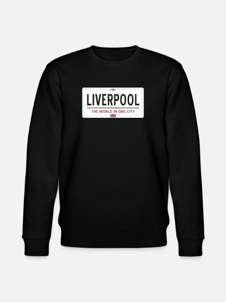 Liverpool city name - Stanley/Stella CHANGER Unisex Organic Sweatshirt - black