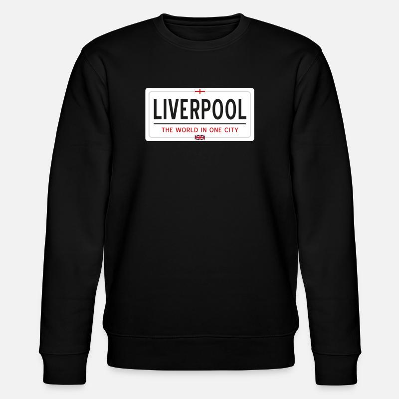 Liverpool city name - Stanley/Stella CHANGER Unisex Organic Sweatshirt - black