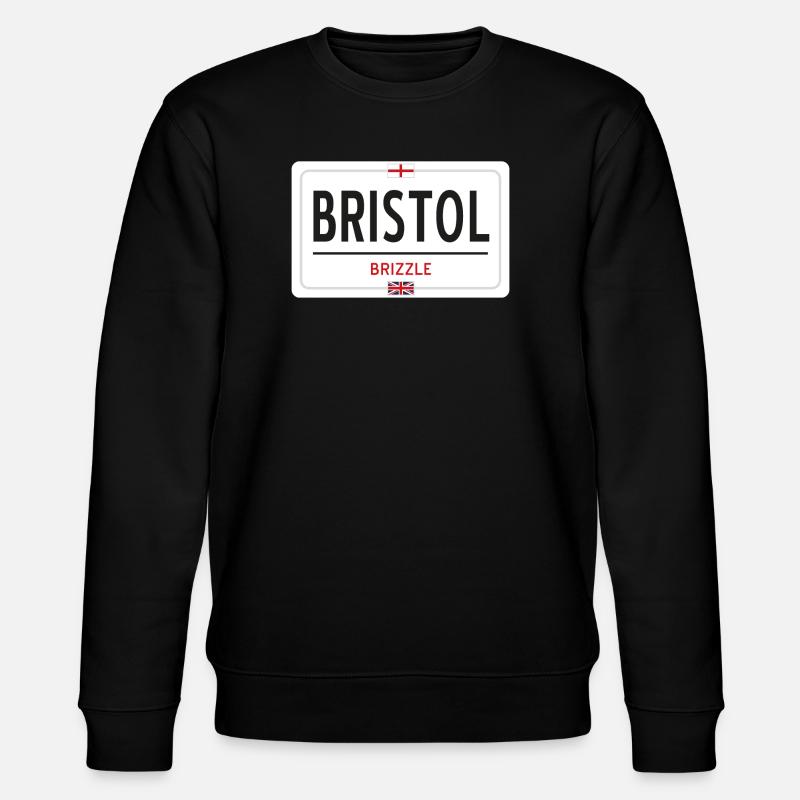 Bristol town sign - Stanley/Stella CHANGER Unisex Organic Sweatshirt - black