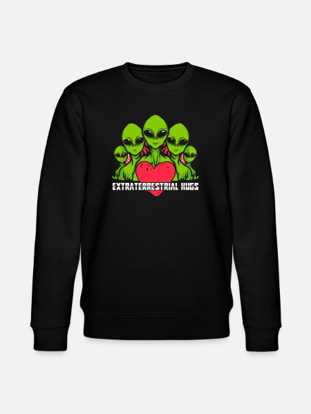 Alien, UFO, Flying Saucer - Stanley/Stella CHANGER Unisex Organic Sweatshirt - black