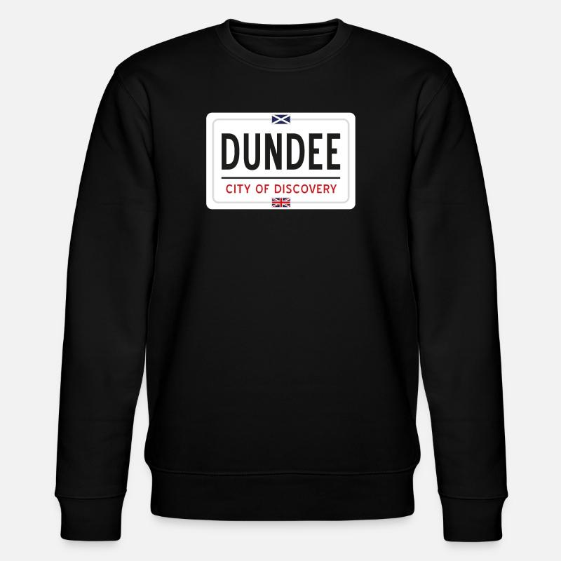 Dundee Place Name Sign - Stanley/Stella CHANGER Unisex Organic Sweatshirt - black