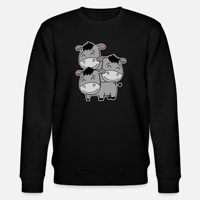 Niedliche Esel - Esel Motiv - Stanley/Stella Unisex Bio-Sweatshirt CHANGER  - Schwarz