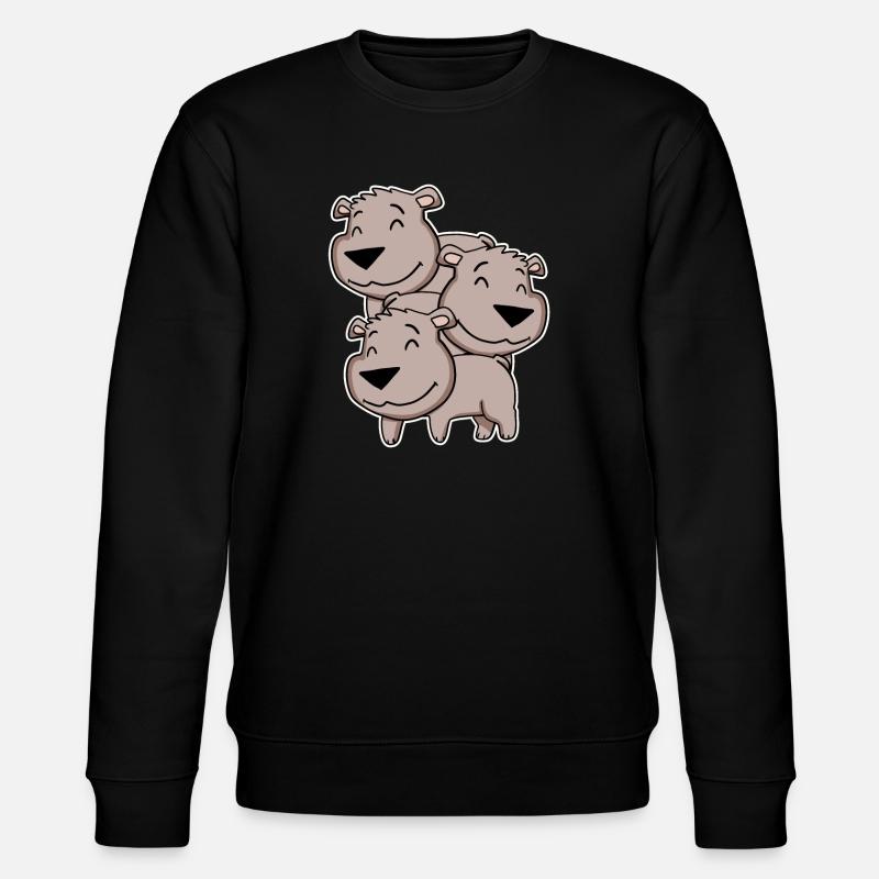 Brown Bear Motif Bear - Stanley/Stella CHANGER Unisex Organic Sweatshirt - black