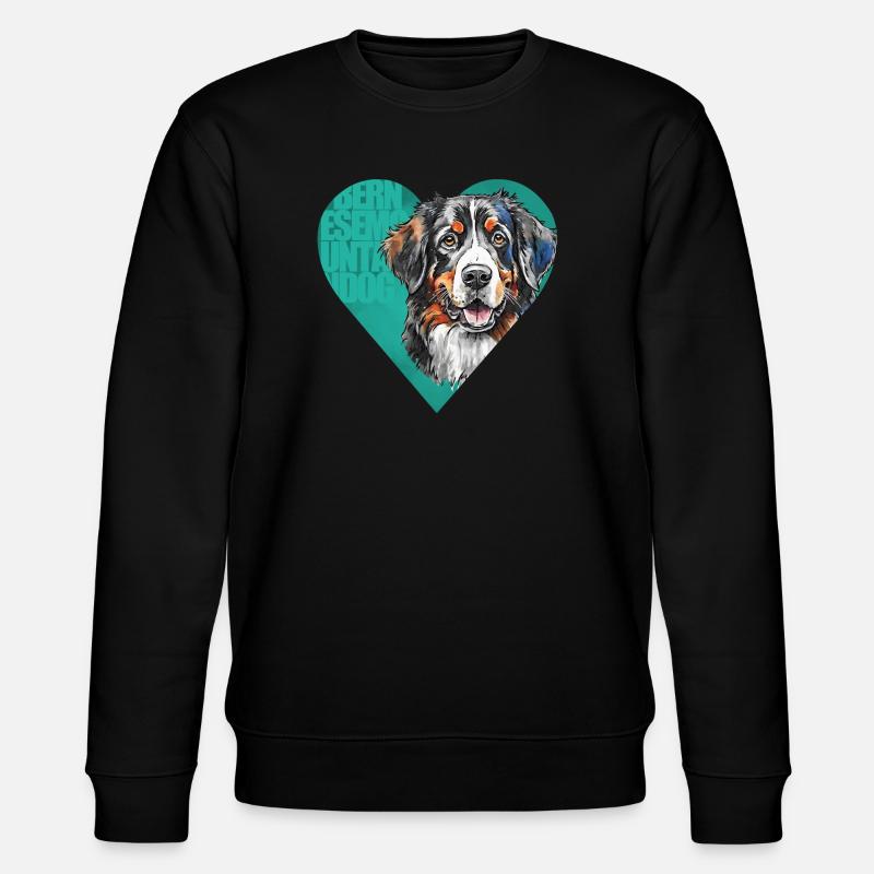 Berner Sennenhund Portrait - Stanley/Stella Unisex Bio-Sweatshirt CHANGER  - Schwarz