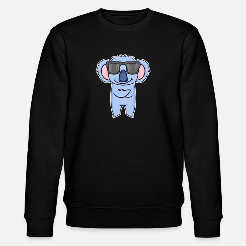 Koala avec des lunettes - Sweat bio CHANGER Stanley/Stella Unisexe - noir