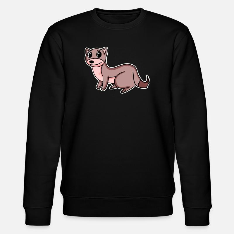 Weasel Motif - Stanley/Stella CHANGER Unisex Organic Sweatshirt - black