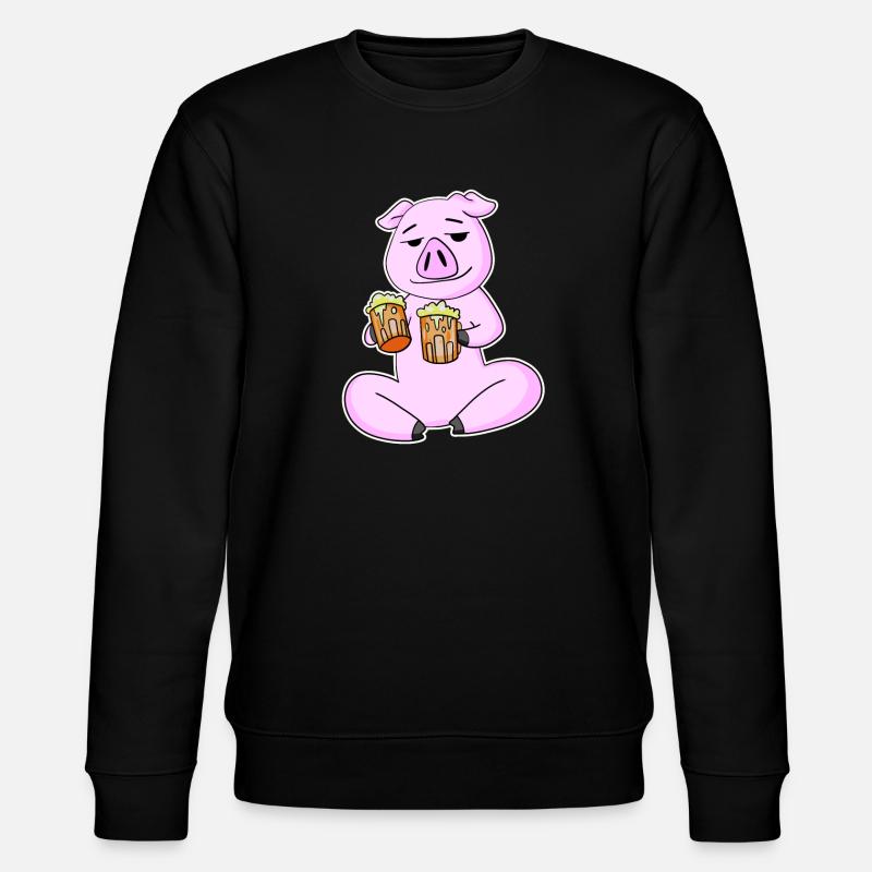 Pork with beer - Stanley/Stella CHANGER Unisex Organic Sweatshirt - black