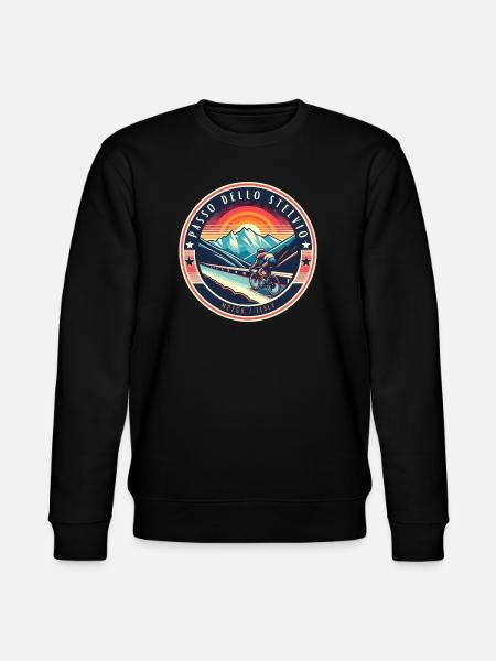 Passo dello Stelvio: Potenza Alpina per Ciclisti - Felpa ecologica unisex CHANGER di Stanley/Stella - nero