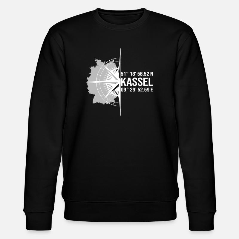 Koordinaten Kassel - Stanley/Stella Unisex Bio-Sweatshirt CHANGER  - Schwarz
