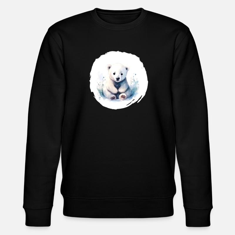 Aquarelle d’ours polaire - Sweat bio CHANGER Stanley/Stella Unisexe - noir