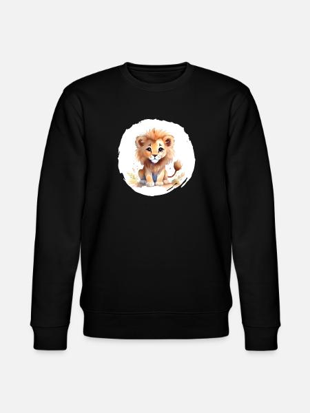 Aquarelle Lion - Sweat bio CHANGER Stanley/Stella Unisexe - noir