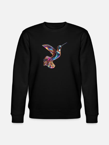 flying chromatic hummingbird - Stanley/Stella CHANGER Unisex Organic Sweatshirt - black