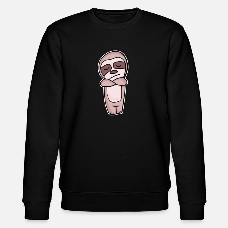 Faultier genervt - Stanley/Stella Unisex Bio-Sweatshirt CHANGER  - Schwarz