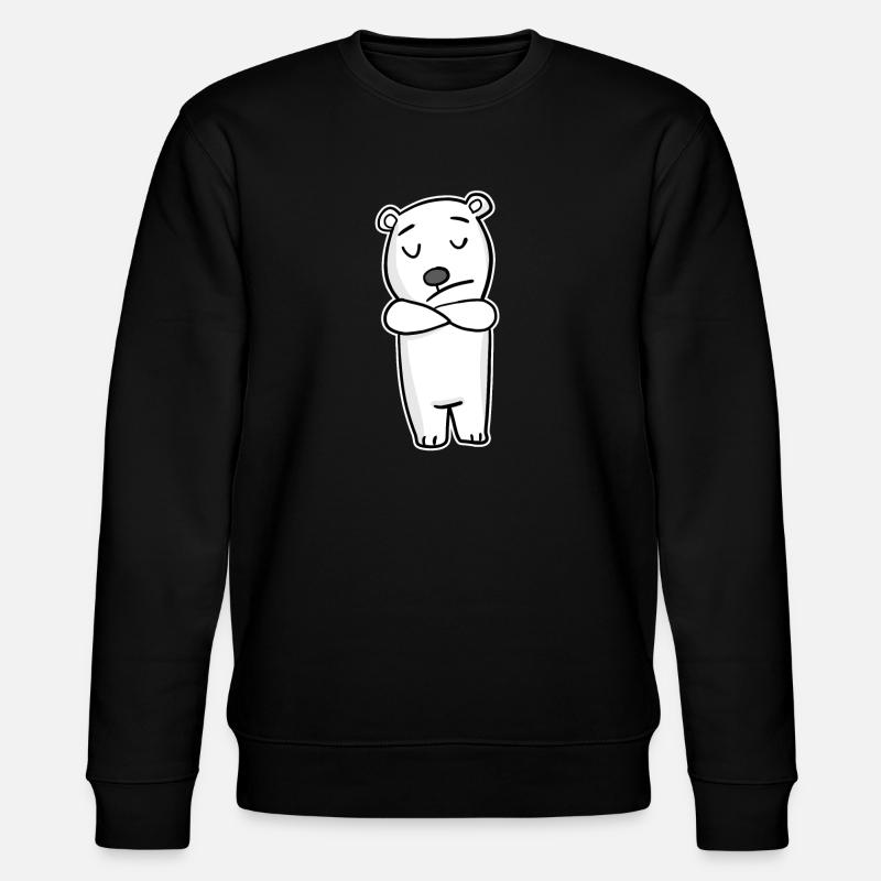 Polar bear is annoyed - Stanley/Stella CHANGER Unisex Organic Sweatshirt - black