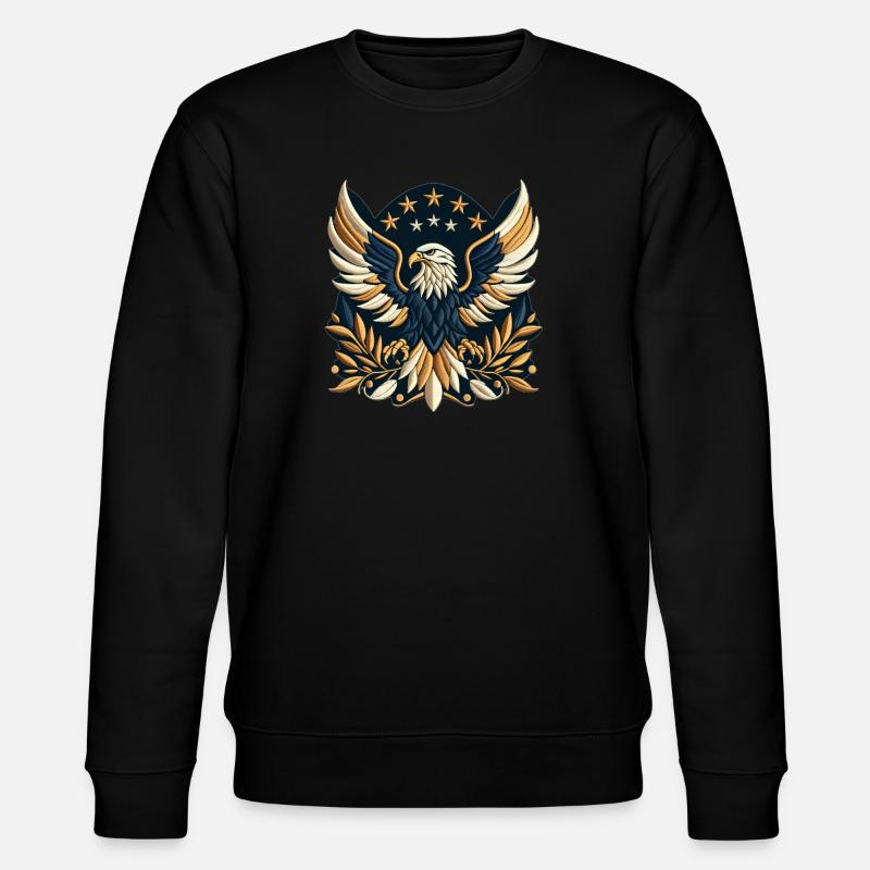 Star-Spangled Banner Eagle - Stanley/Stella CHANGER Unisex Organic Sweatshirt - black