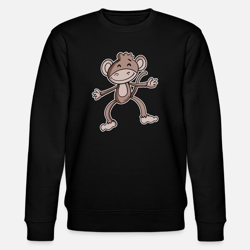 Affe - Stanley/Stella Unisex Bio-Sweatshirt CHANGER  - Schwarz