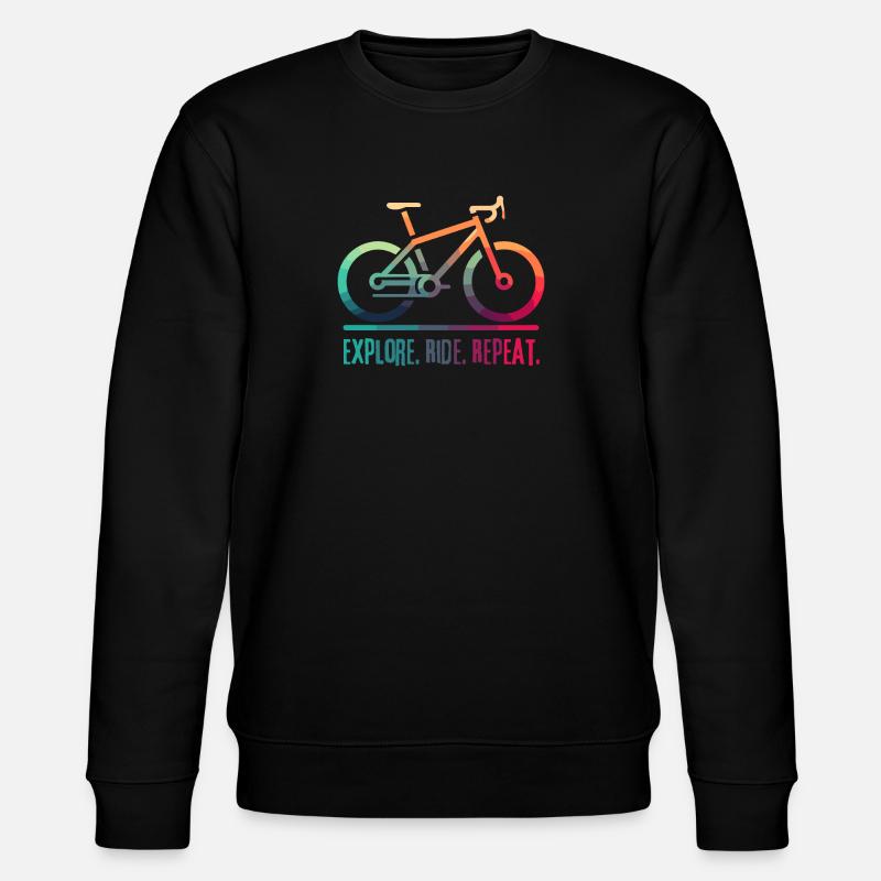 Explore Ride Repeat - projekt dla rowerzysty - Ekologiczna bluza unisex Stanley/Stella CHANGER - czarny