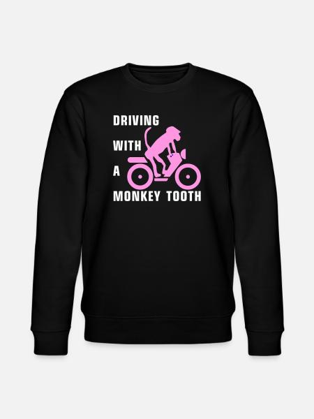 Driving with a monkey tooth - Affenzahn - Stanley/Stella CHANGER Unisex Organic Sweatshirt - black