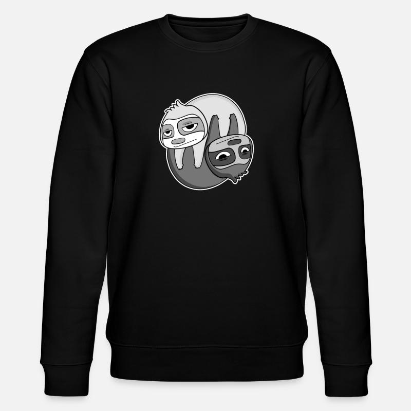 Yin Yang Sign Sloth - Stanley/Stella CHANGER Unisex Organic Sweatshirt - black