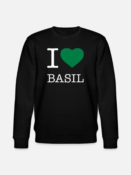 I LOVE BASIL Basilikum - Stanley/Stella CHANGER Unisex Organic Sweatshirt - black