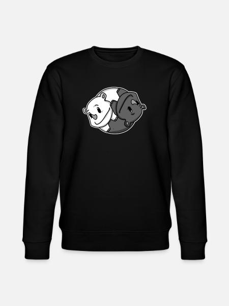 Yin Yang Rhinoceros - Stanley/Stella CHANGER Unisex Organic Sweatshirt - black