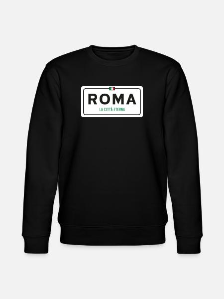 Rom Ortsschild - Stanley/Stella Unisex Bio-Sweatshirt CHANGER - Schwarz