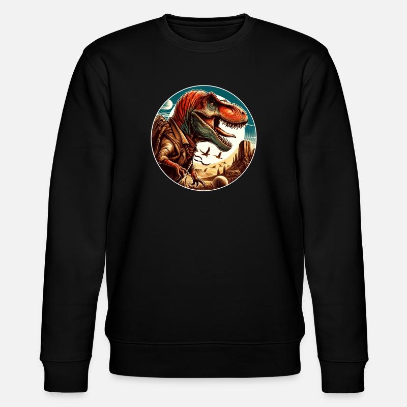 Dinosaur - Stanley/Stella CHANGER Unisex Organic Sweatshirt - black