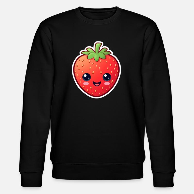 Anime Erdbeere - Stanley/Stella Unisex Bio-Sweatshirt CHANGER  - Schwarz