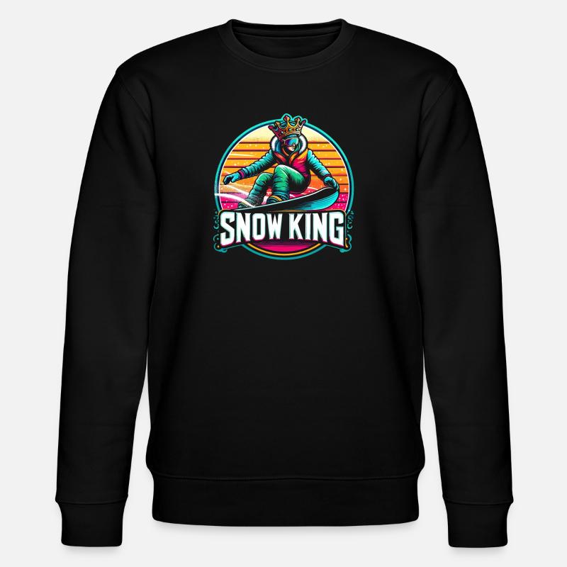 Snow King Snowboard Design - Stanley/Stella CHANGER Unisex Organic Sweatshirt - black