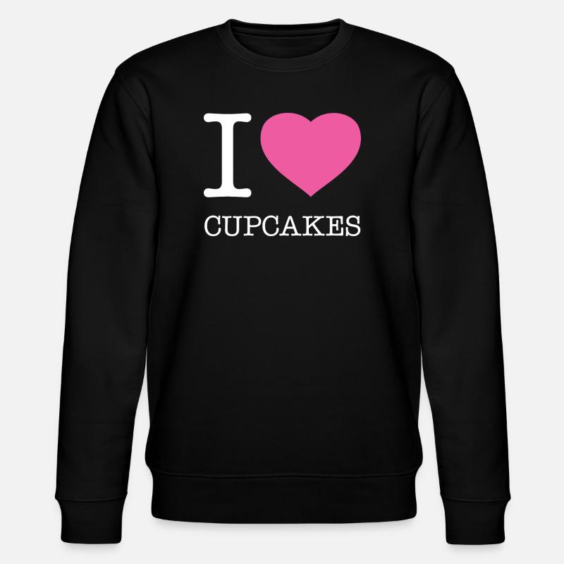 I LOVE CUPCAKES - Stanley/Stella CHANGER Unisex Organic Sweatshirt - black