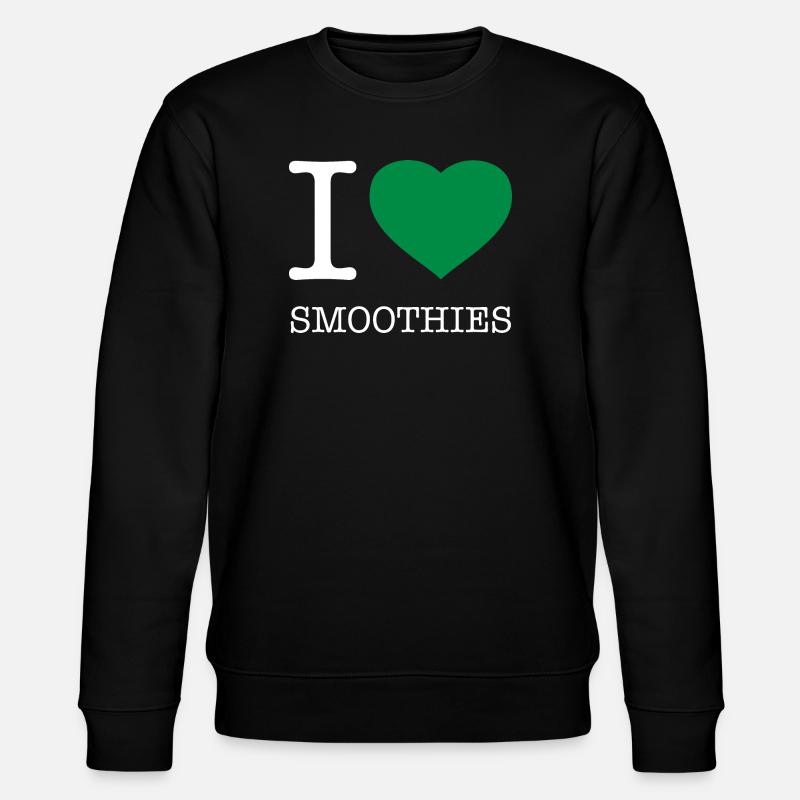 I LOVE SMOOTHIES - Stanley/Stella Unisex Bio-Sweatshirt CHANGER  - Schwarz
