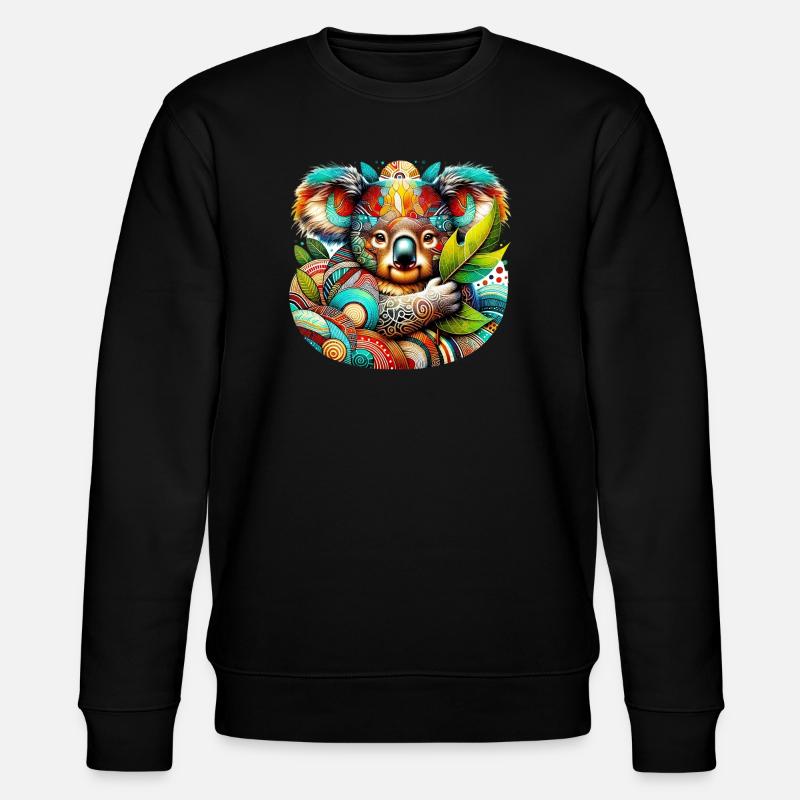 Kunstvoller Koala - Stanley/Stella Unisex Bio-Sweatshirt CHANGER  - Schwarz