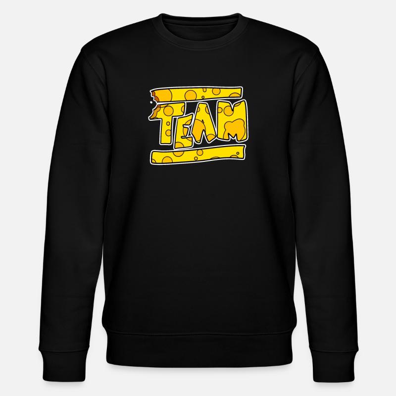Team Cheese Team Crew - Stanley/Stella CHANGER Unisex Organic Sweatshirt - black