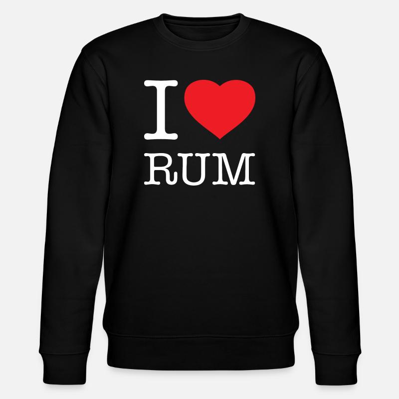 I LOVE RUM - Stanley/Stella Unisex Bio-Sweatshirt CHANGER  - Schwarz