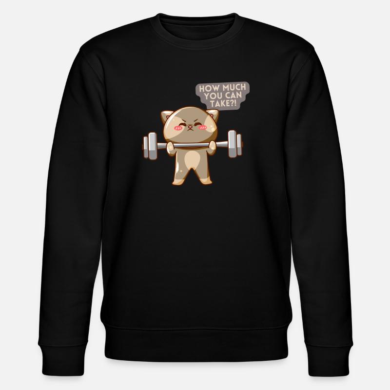 Cat Brave Training Motivation - Stanley/Stella CHANGER Unisex Organic Sweatshirt - black