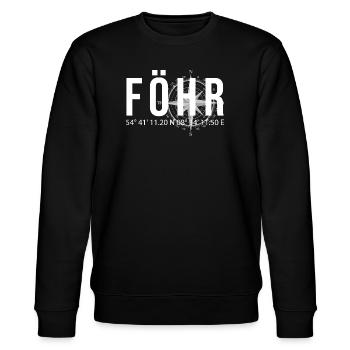 Koordinaten Föhr - Stanley/Stella Unisex Bio-Sweatshirt CHANGER  - Schwarz - Vorne - Nik (191cm) & Marisol (170cm)